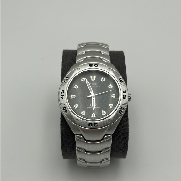 Fossil Blue Gray Dial Silver Watch - Picture 1 of 8